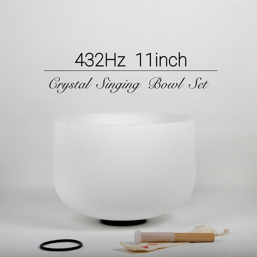 432Hz 11inch Crystal Singing Bowl with various Notes