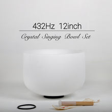 Load image into Gallery viewer, 432Hz 12inch Crystal Singing Bowl with various Notes
