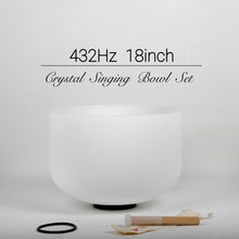 Load image into Gallery viewer, 432Hz 18inch Crystal Singing Bowl with various Notes
