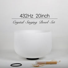 Load image into Gallery viewer, 432Hz 20inch Crystal Singing Bowl with various Notes
