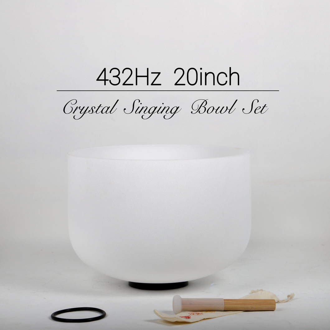 432Hz 20inch Crystal Singing Bowl with various Notes