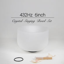 Load image into Gallery viewer, 432Hz 6inch Crystal Singing Bowl with various Notes
