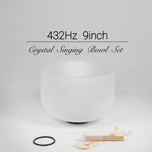 Load image into Gallery viewer, 432Hz 9inch Crystal Singing Bowl with various Notes
