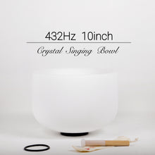 Load image into Gallery viewer, 432Hz 10inch Crystal Singing Bowl in various note
