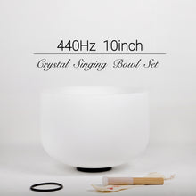 Load image into Gallery viewer, 440Hz 10inch Crystal Singing Bowl with various Notes
