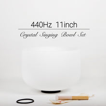 Load image into Gallery viewer, 440Hz 11inch Crystal Singing Bowl with various Notes
