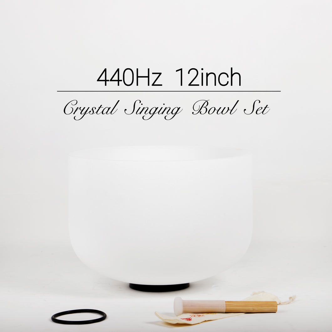 440Hz 12inch Crystal Singing Bowl with various Notes