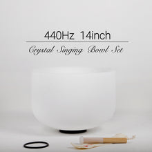 Load image into Gallery viewer, 440Hz 14inch Crystal Singing Bowl with various Notes
