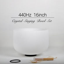 Load image into Gallery viewer, 440Hz 16inch Crystal Singing Bowl with various Notes
