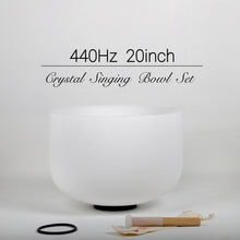 Load image into Gallery viewer, 440Hz 20inch Crystal Singing Bowl with various Notes
