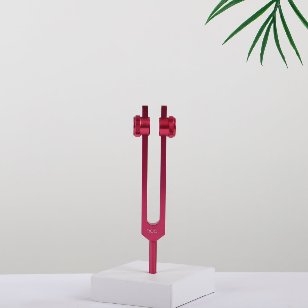 Metal Tuning Fork ROOT Chakra 194.18Hz  Red Color