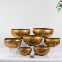 Load image into Gallery viewer, Tibetan Singing Bowl 7note Set with Soft Case Carry Bag and Special Mallets
