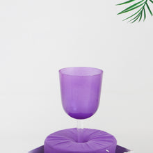 Load image into Gallery viewer, 440Hz B note Purple Handle Crystal Singing Bowl
